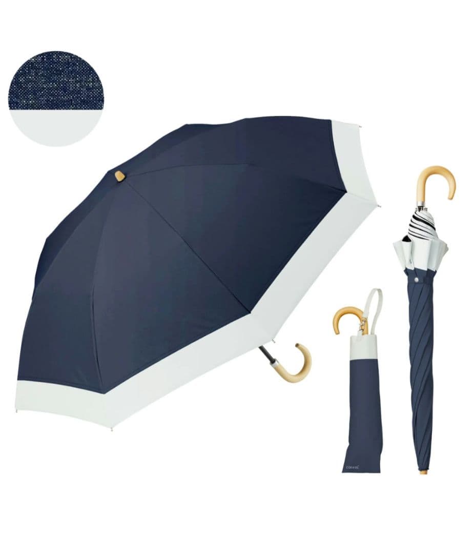 【新品】COKAGE+ 日傘 木手元 55cm 2way折