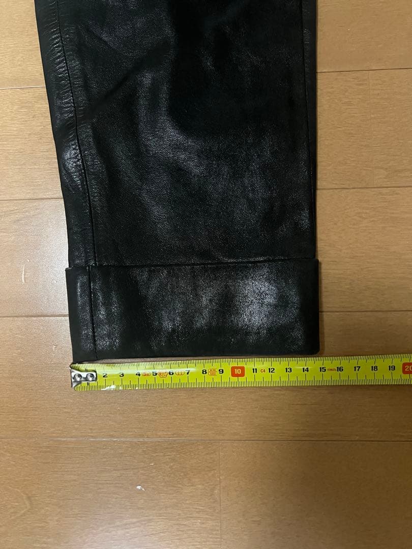 最高級 エルメス 本革 レザーパンツ 38