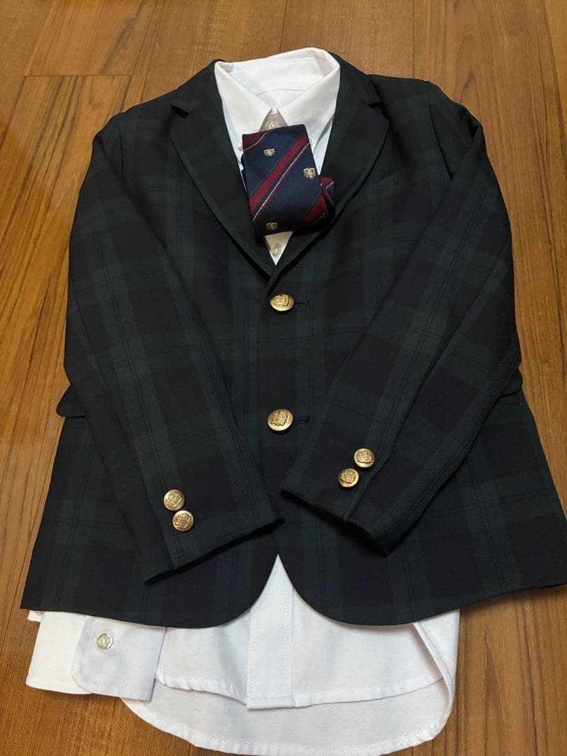 UNITED ARROWS ダークグリーンチェック スーツセット