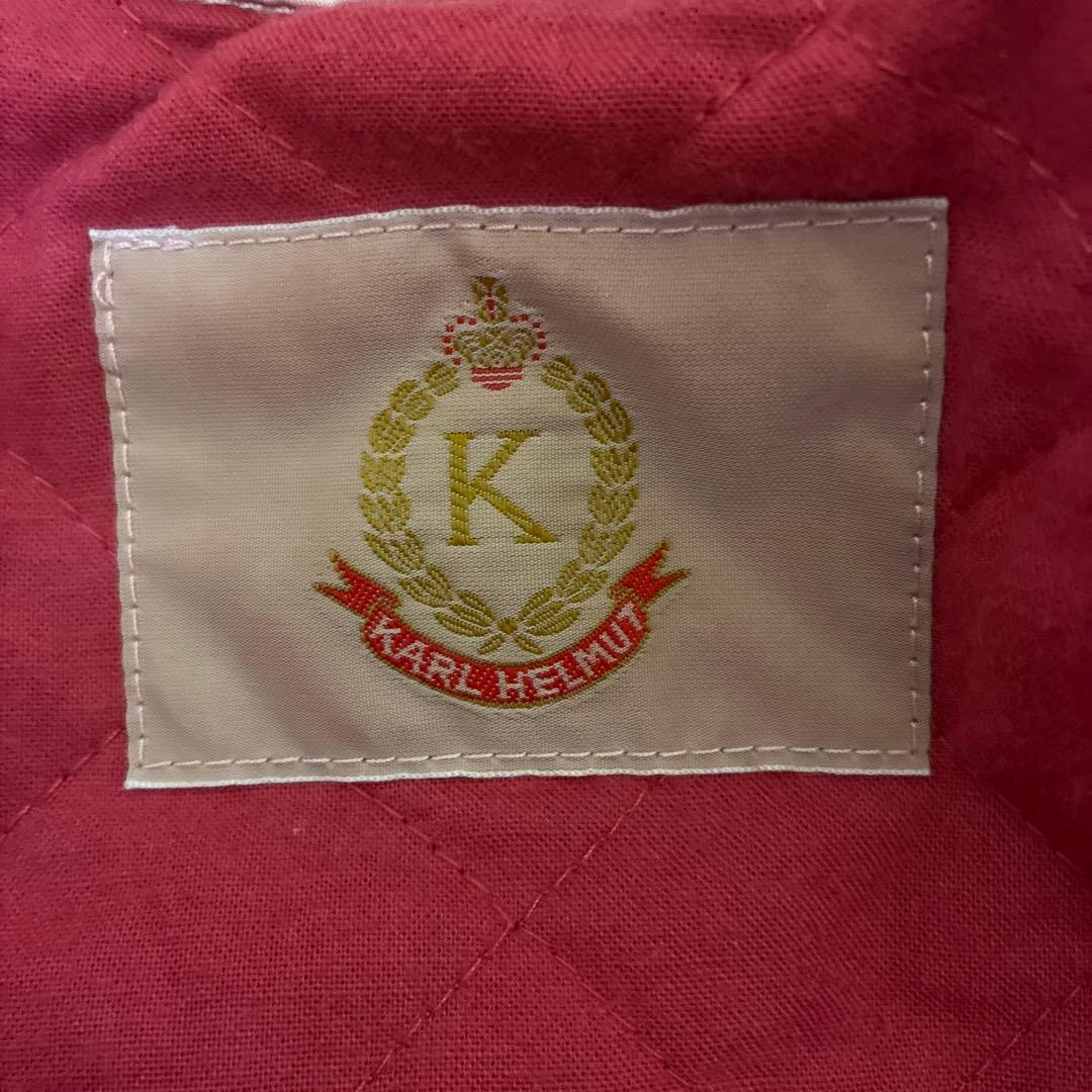 カールヘルム ピンク刺繍ブルゾンジャンパー 4(L)