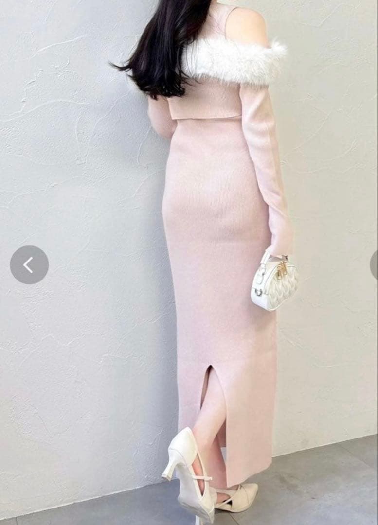 dazzlin 新品　オフショルファードッキングニットワンピース