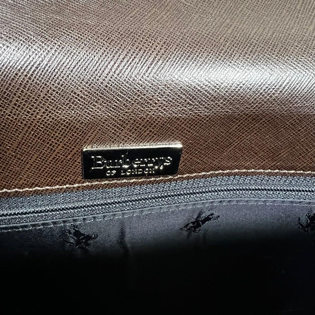 良品 バーバリー ✨ビジネスバック✨ダークブラウン A4対応