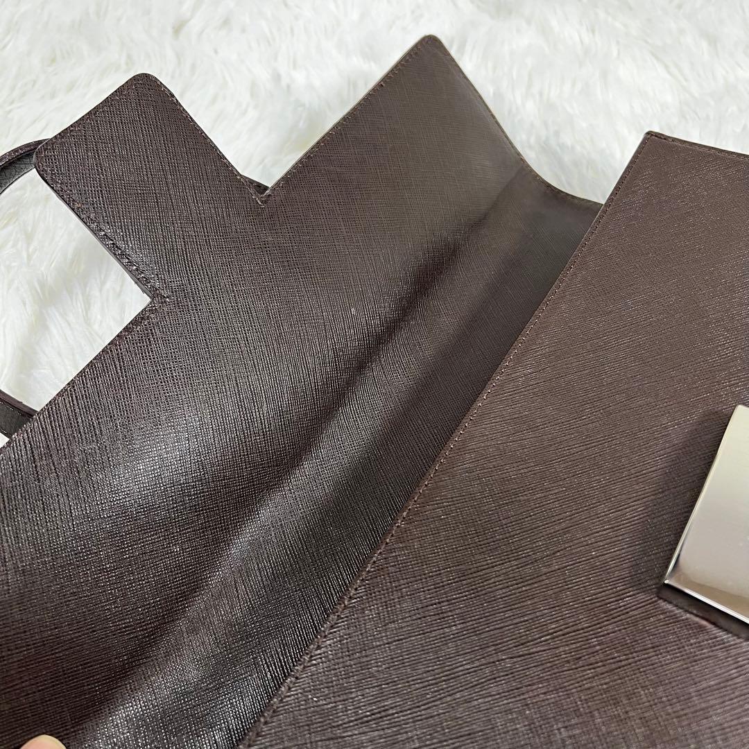 良品 バーバリー ✨ビジネスバック✨ダークブラウン A4対応