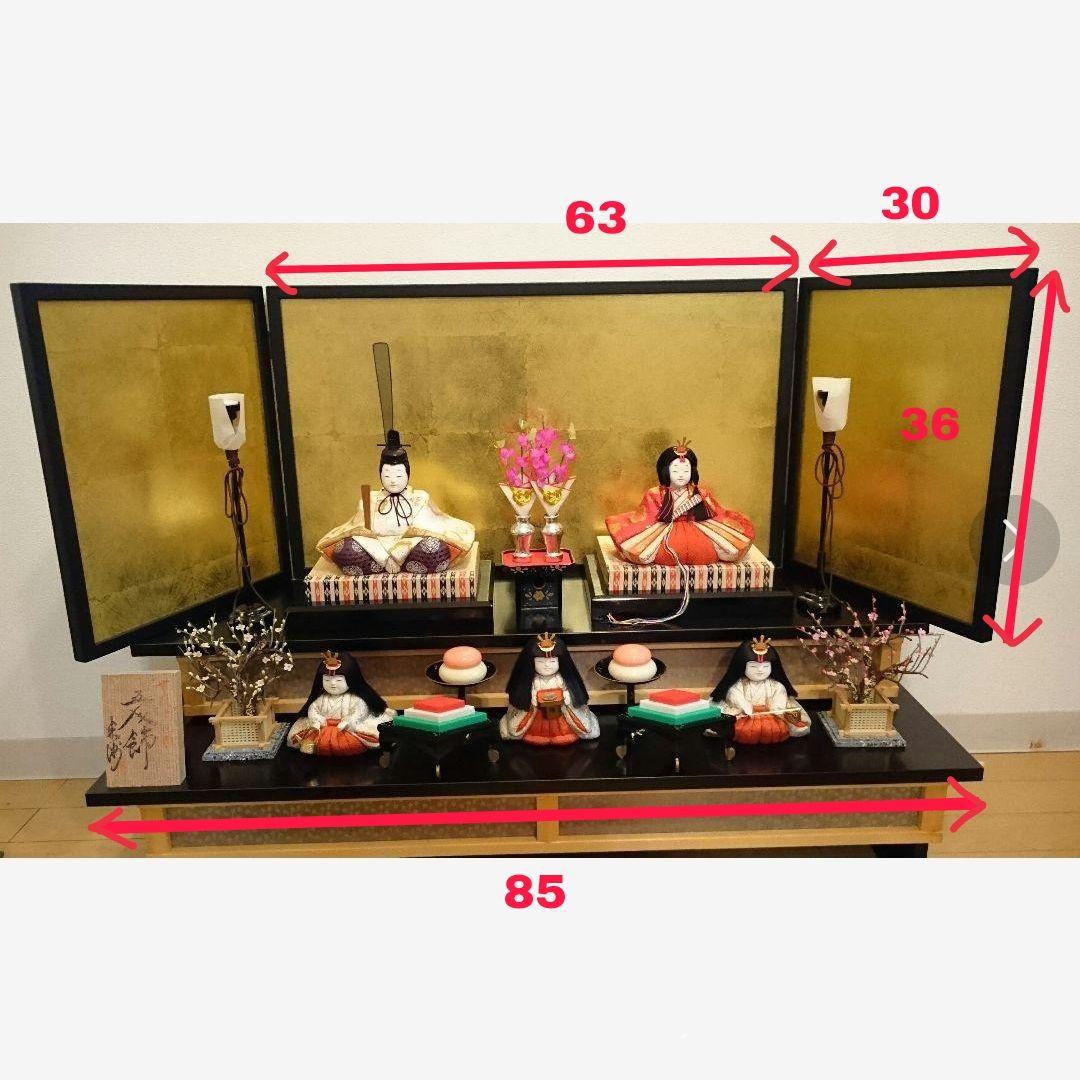 【ご購入はまこちゃんとなります】人間国宝　無形文化財　原米洲　雛人形一式