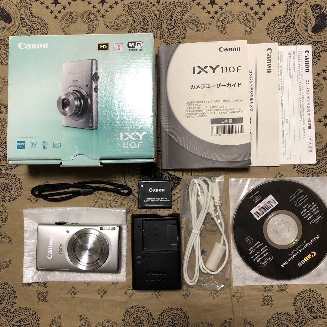 ほぼ新品 Canon IXY 110F シルバー デジカメ コンデジ 完品