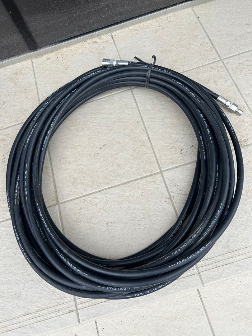 高圧洗浄用ホース 3分　スリムタイプ　ステンレスカプラ付　30m