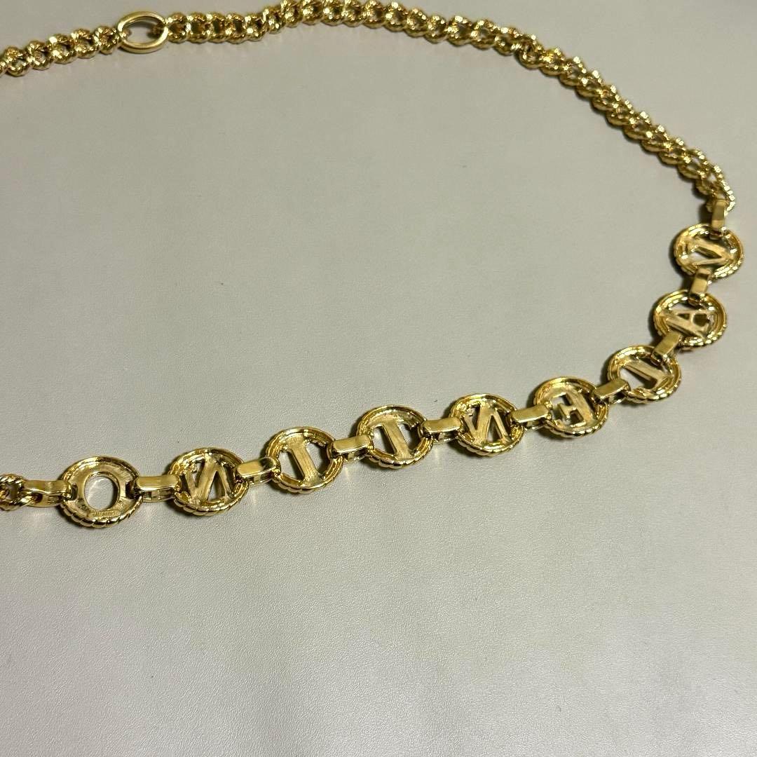 希少✨VALENTINO ヴァレンティノ メタル チェーンベルト ロゴ ゴールド