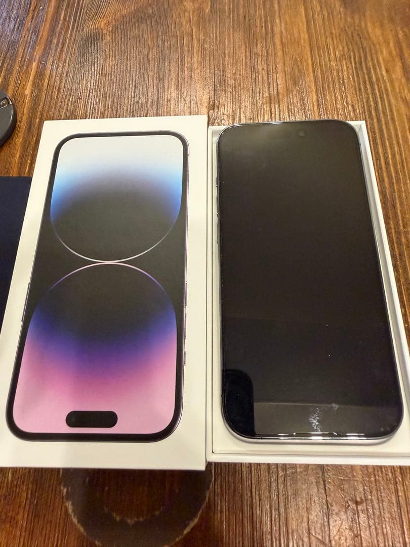 iPhone 14 Pro ディープパープル 本体 箱付き 正規品ケース付き