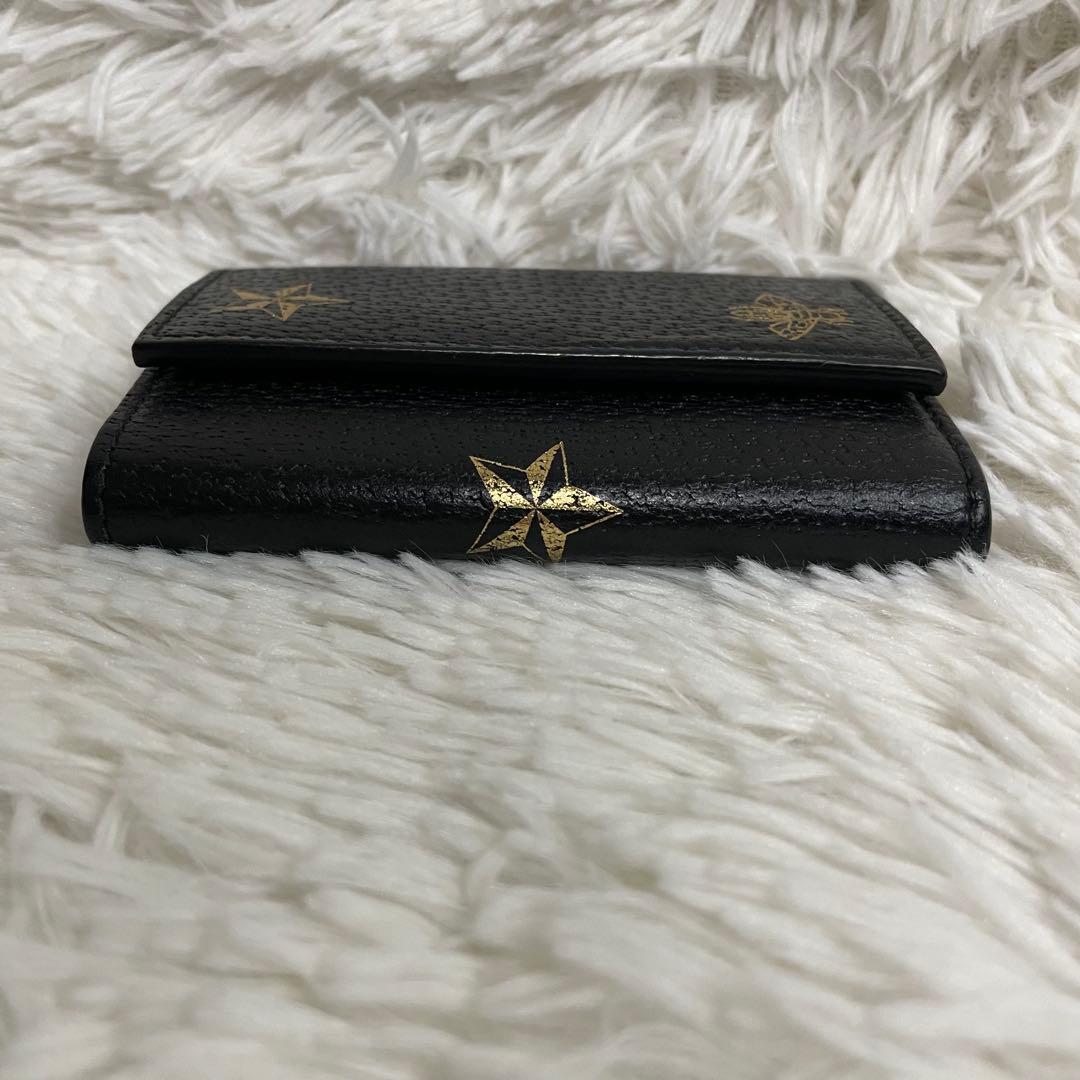 極美品　GUCCI 6連キーケース　アニマリエ　蜂　星　本革　黒