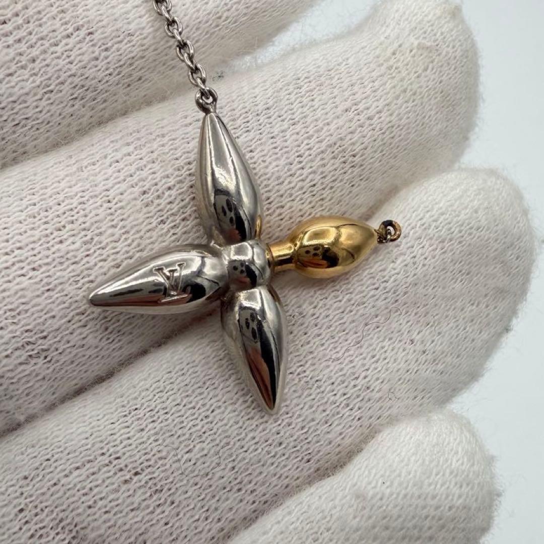 ルイヴィトン　ネックレス コリエ ルイゼット　シルバー　ゴールド