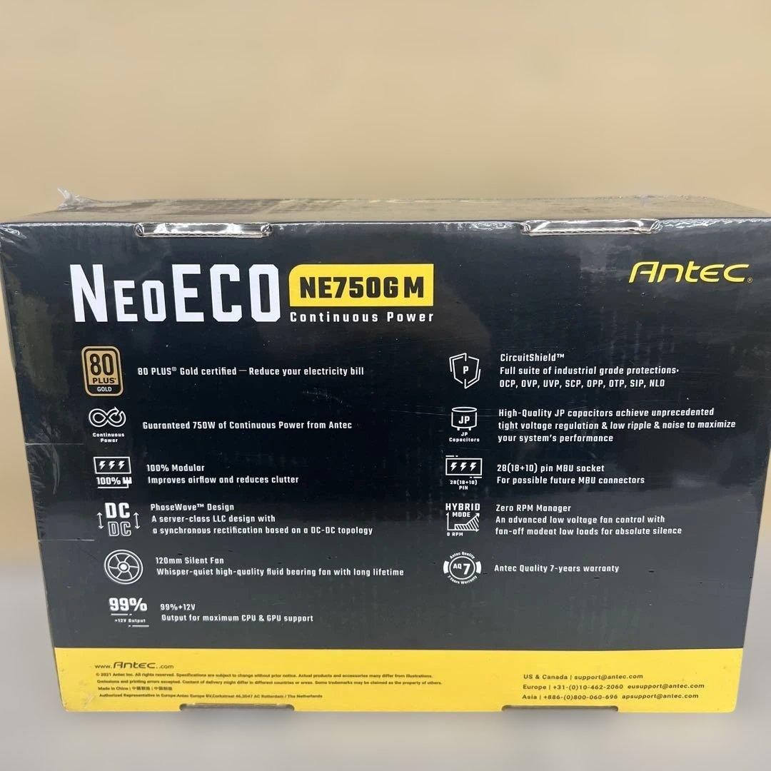 601438 ANTEC 80PLUS 電源ユニット「NE750G M 」