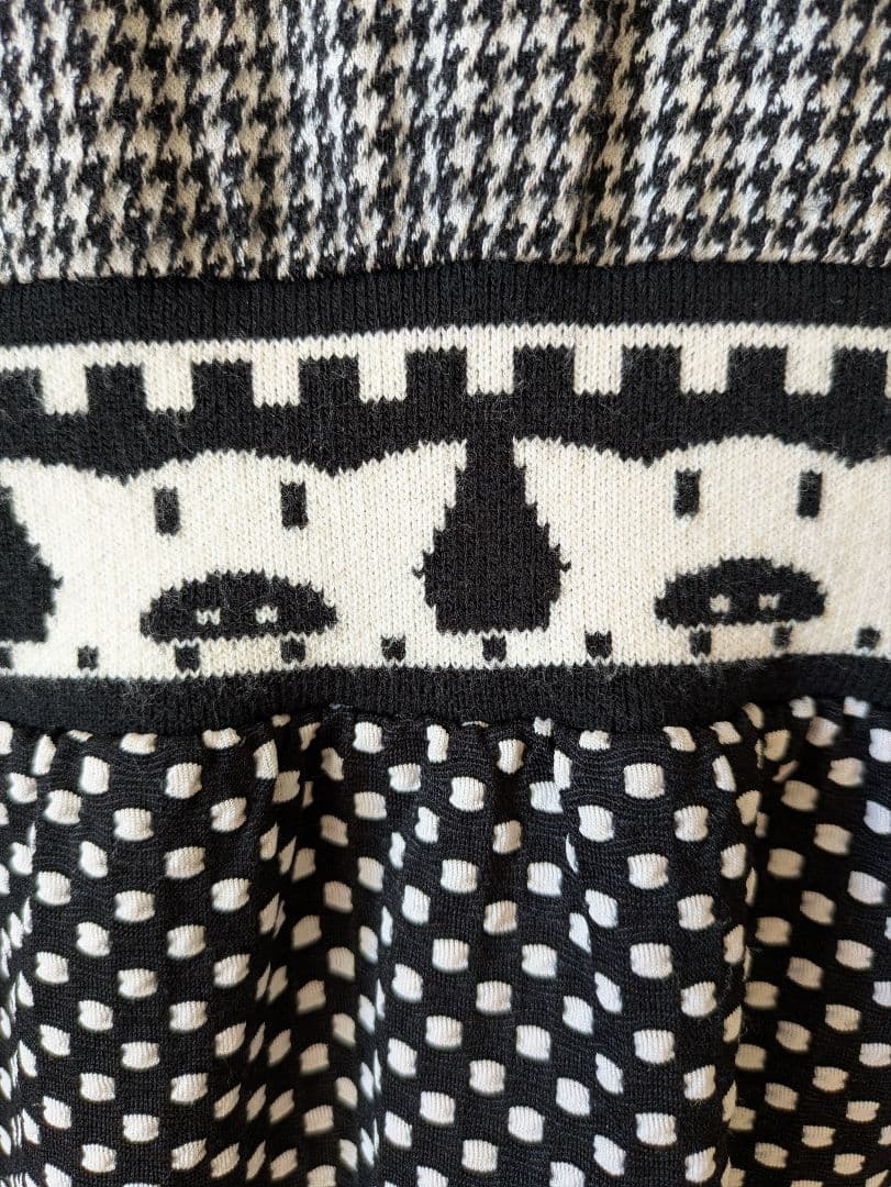 アルベロベロ♥️ノースリーブ チュニック ブラック/ホワイト