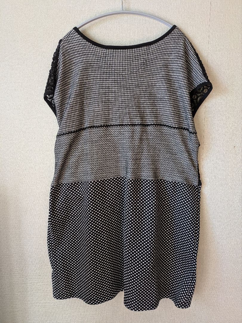 アルベロベロ♥️ノースリーブ チュニック ブラック/ホワイト