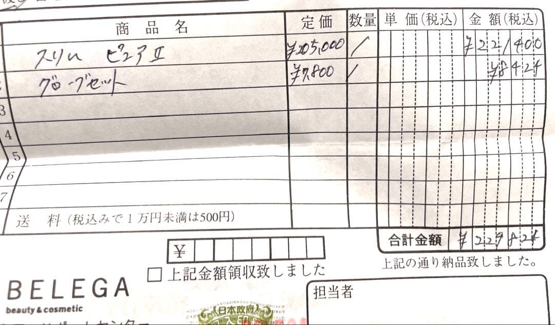 【正規品】痩身器 Slim Pure 2 本体と付属品グローブ