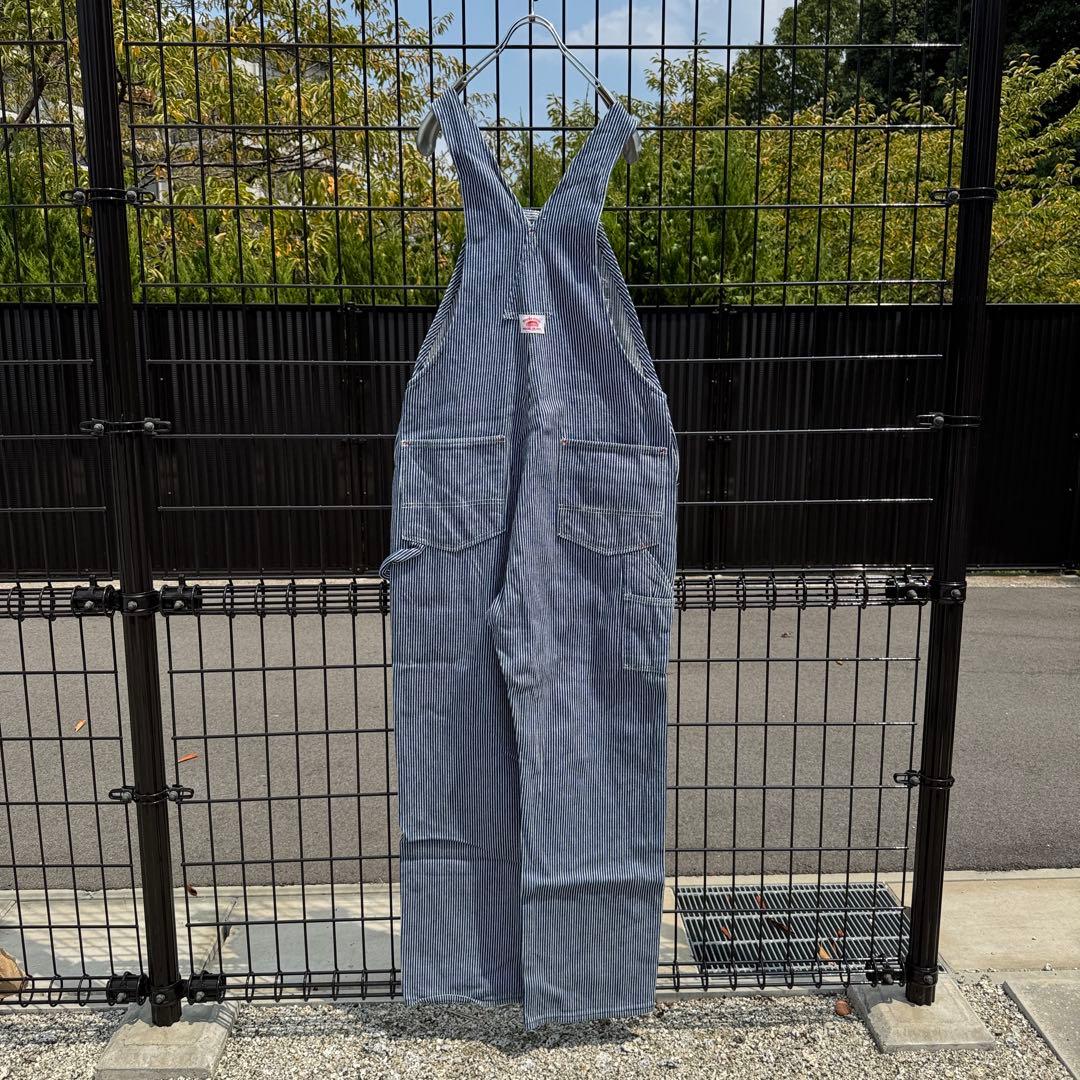 USA製 ROUND HOUSE オーバーオール ヒッコリーストライプ