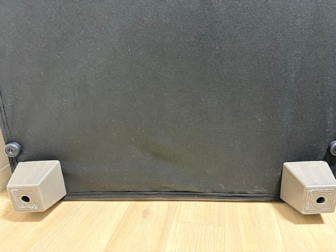 ブラウン合成皮革2人掛けソファ