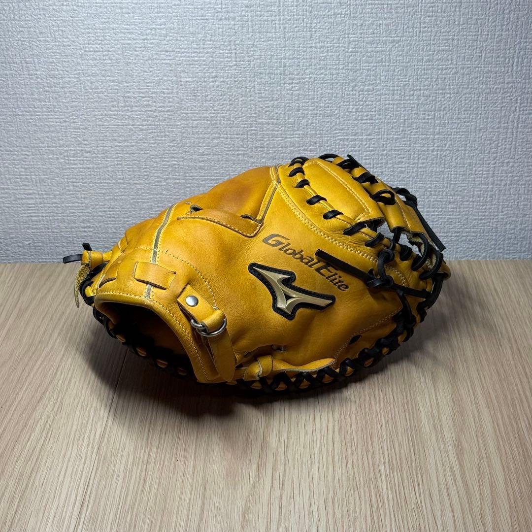 ミズノ グローバルエリート 軟式 キャッチャーミット クロス締め