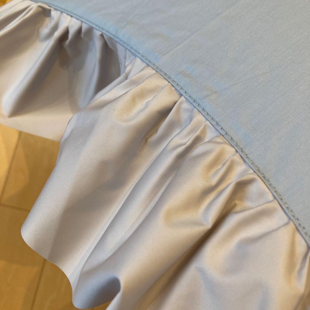 グレイシー　晴雨兼用フリルたっぷり　日傘　シルバーグレー