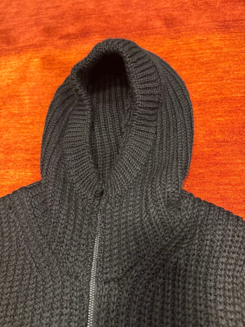 Y's （ワイズ）　ニット　フード　ベスト　サイズ2　ブラック　ヨージ　ヤマモト