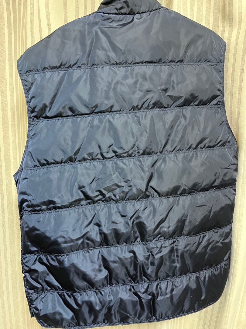 美品 MONCLER ダウンベスト ワッペン付正規品 ネイビーサイズ1(S相当)