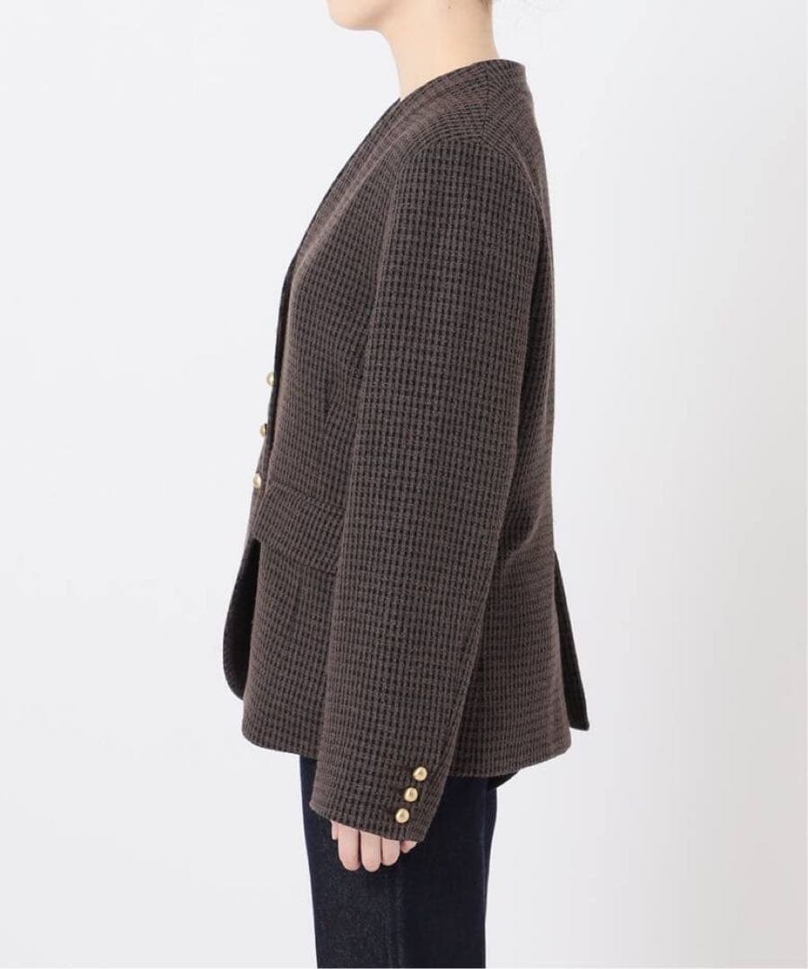 試着のみ SLOBE IENA ループツイード V/N JKブラウン38