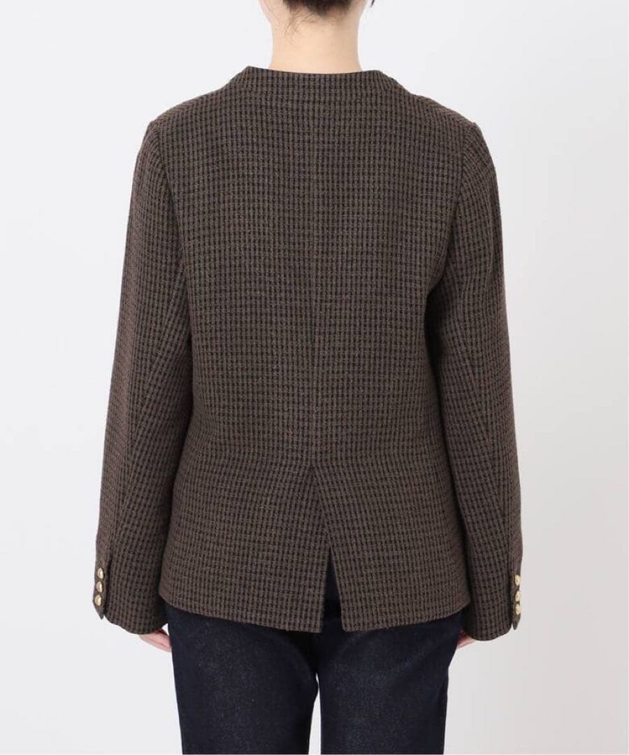 試着のみ SLOBE IENA ループツイード V/N JKブラウン38