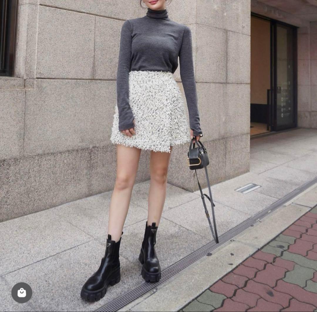 スカート hyeon pepper mini wrap skirt S