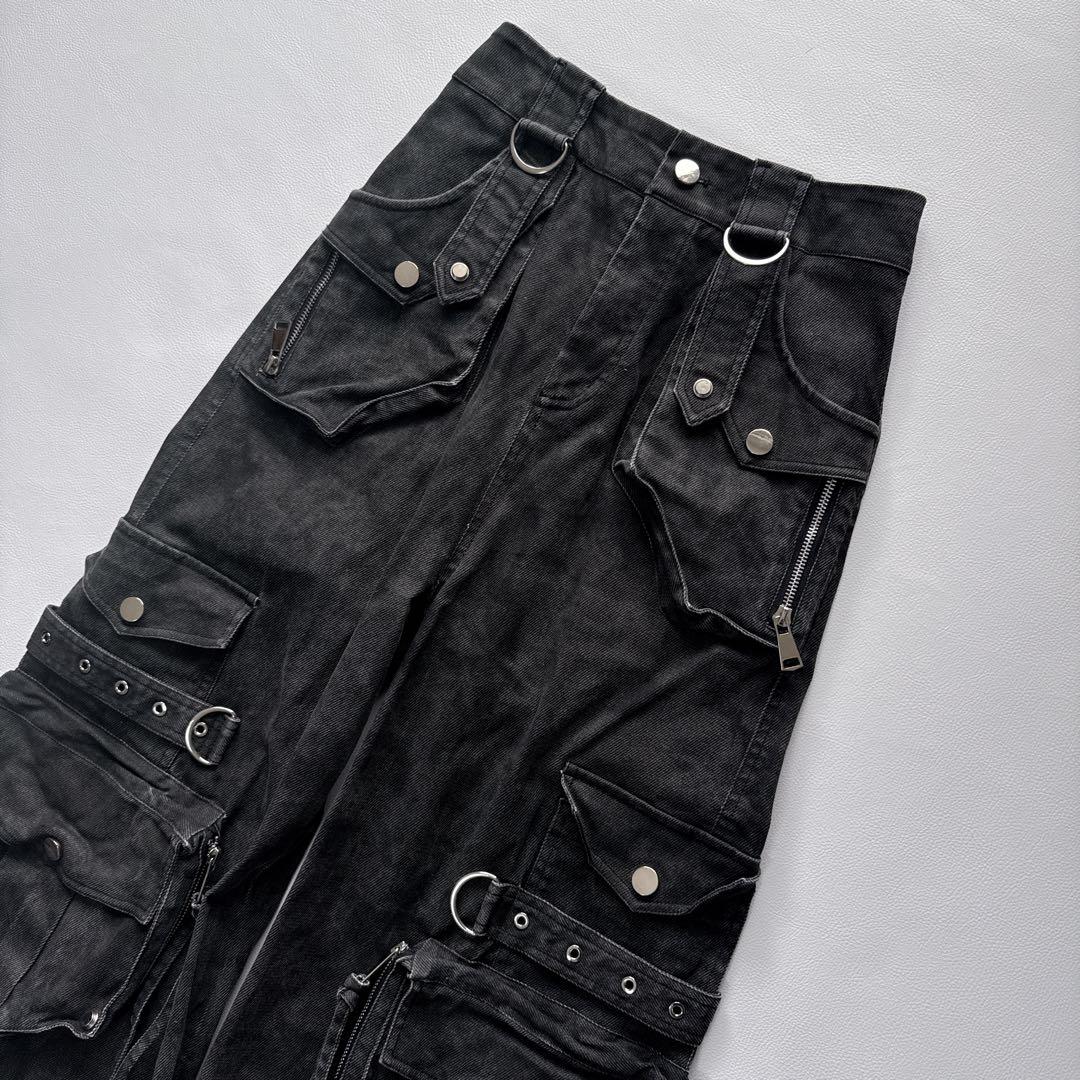 Y2K ベルト ギミックカーゴパンツ　平成　ワイドパンツ