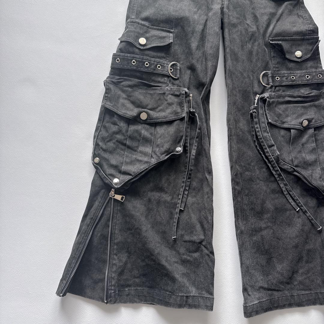Y2K ベルト ギミックカーゴパンツ　平成　ワイドパンツ