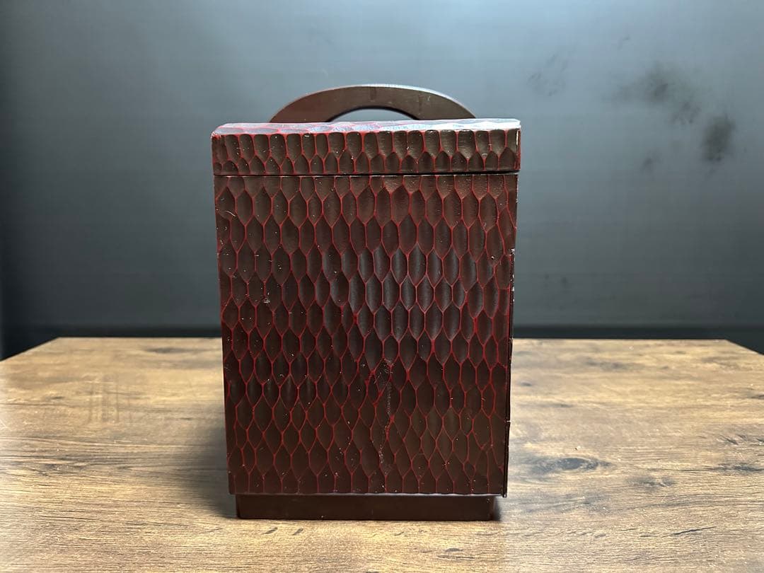 鎌倉彫　裁縫箱　ソーイングボックス