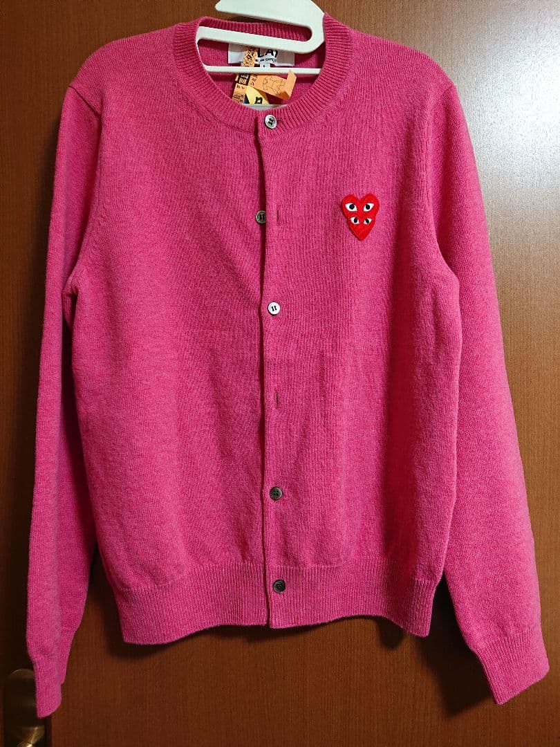 《人気色》プレイコム・デ・ギャルソン カーディガン ダブルハート