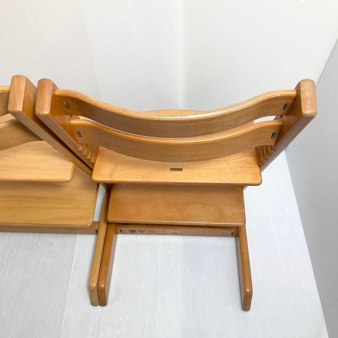 ★2脚セット★ストッケ トリップトラップ ナチュラル 木目 ハイチェア
