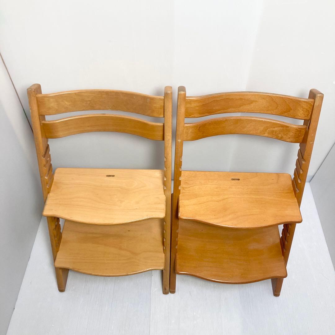 ★2脚セット★ストッケ トリップトラップ ナチュラル 木目 ハイチェア