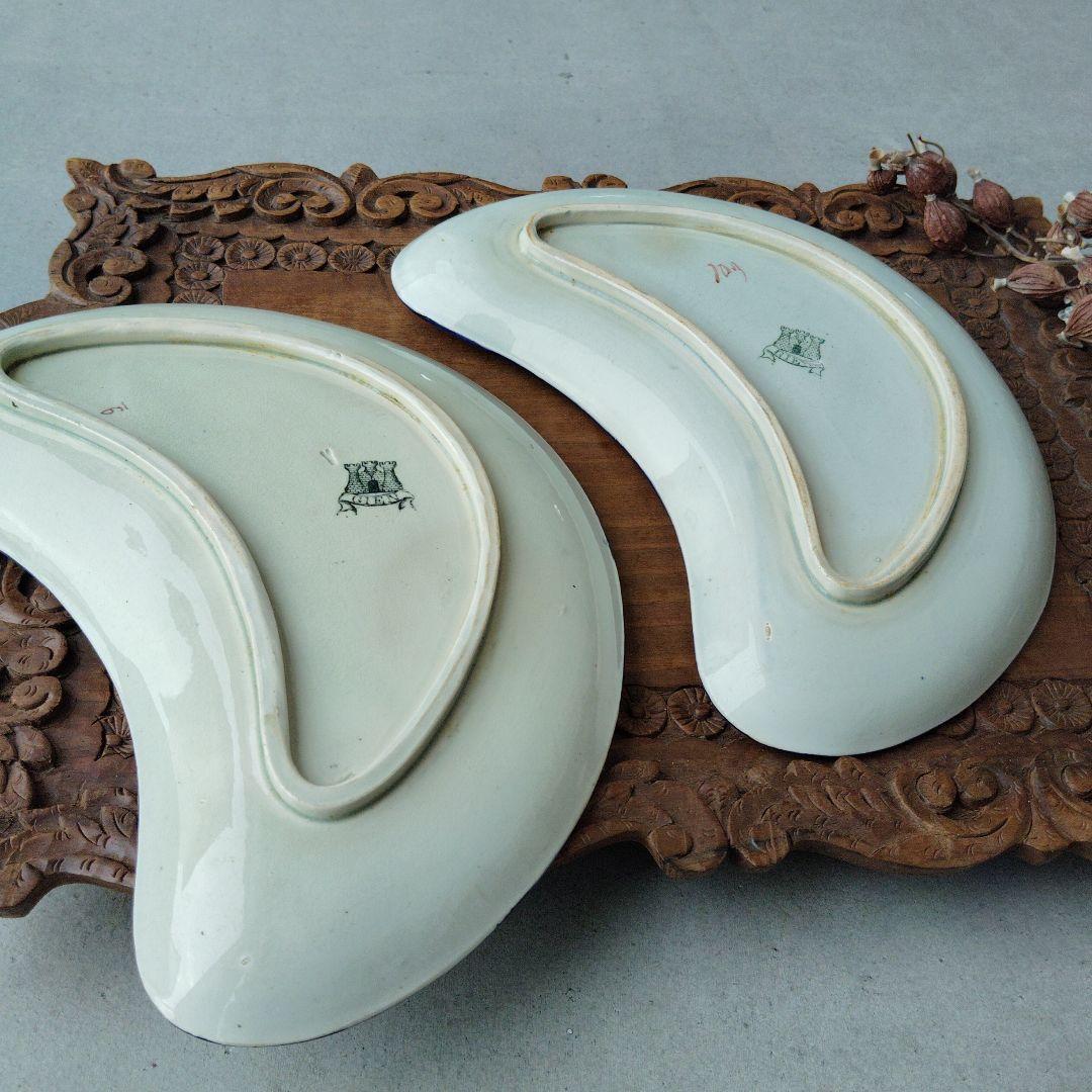 GIEN ジアン シノワズリプレート2枚セット　 フランスアンティーク