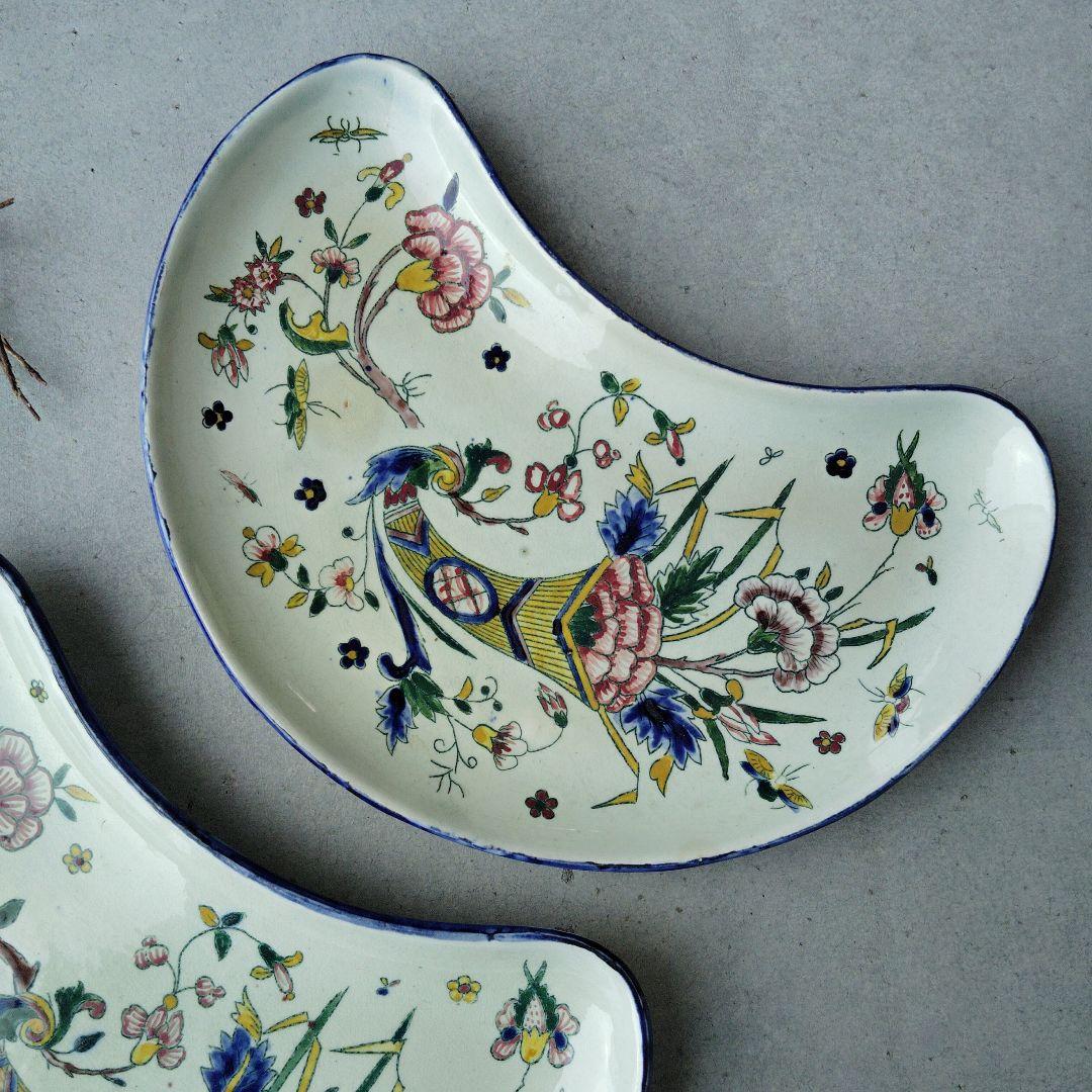 GIEN ジアン シノワズリプレート2枚セット　 フランスアンティーク