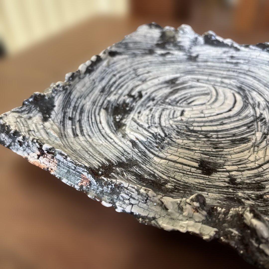 【唐津焼中川自然坊窯】刷毛目唐津四方もち上げ皿②