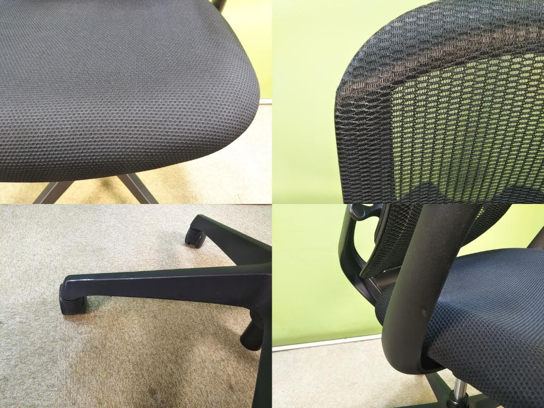 at　オカムラ　シルフィーチェア　ローバック　固定肘　前傾機能　メッシュ　中古品