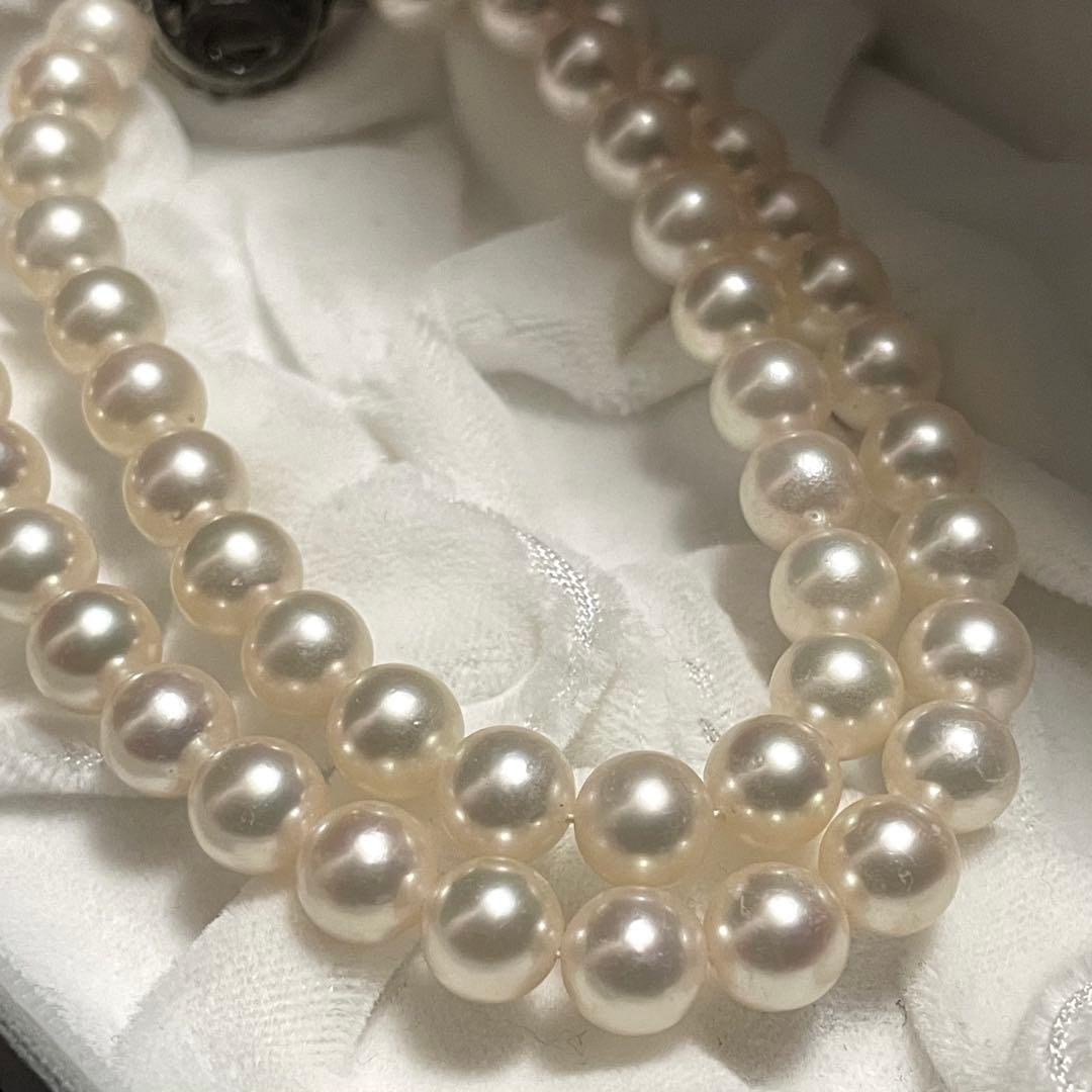 【テリ良✨美品】あこや本真珠 ネックレス 7.5-8.0 アコヤパール シルバー