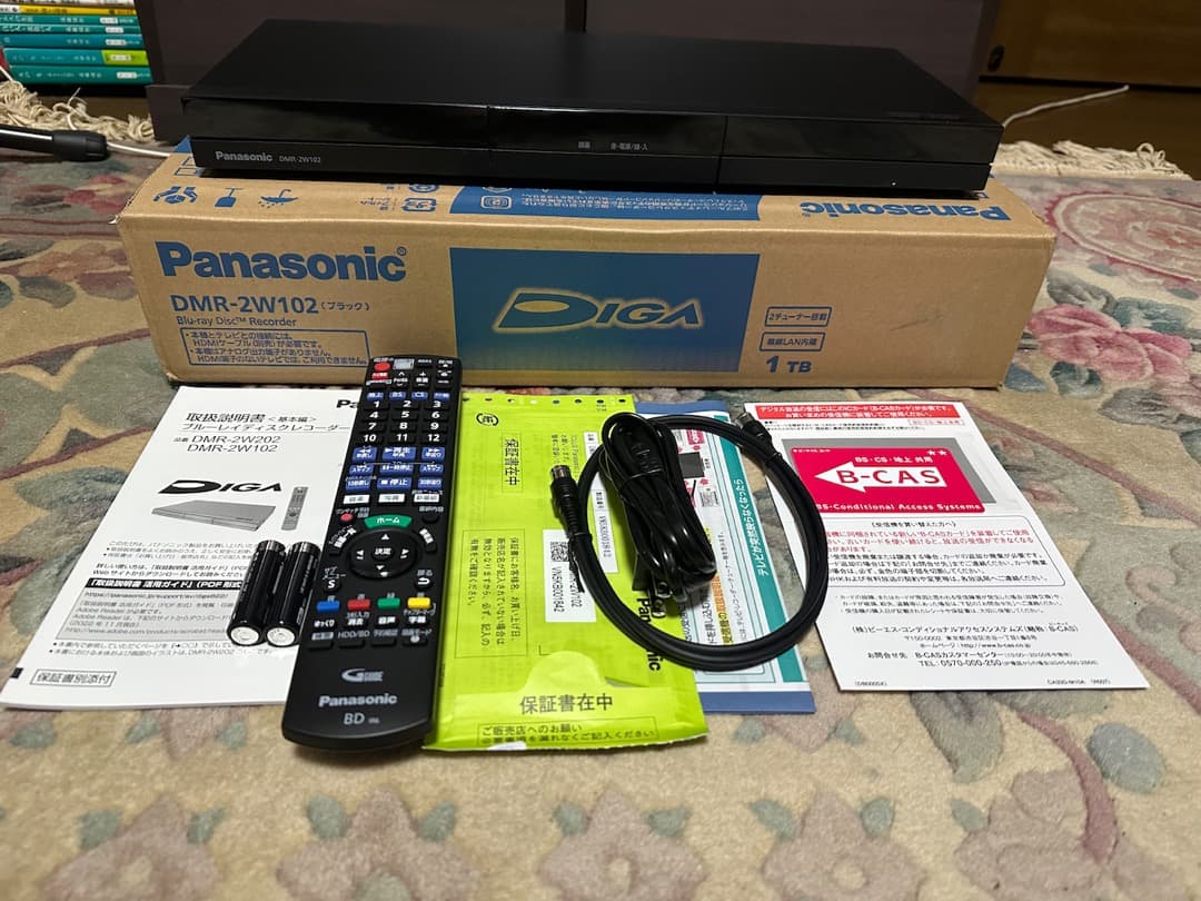 パナソニック　ブルーレイ ディスク レコーダー　DMR-2W102　新品同様品