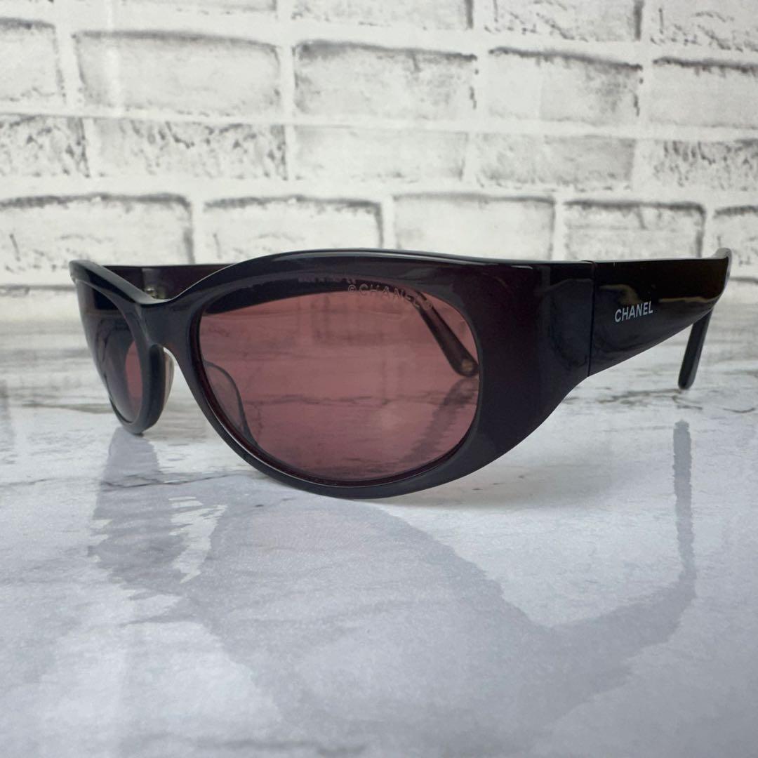美品✨CHANEL シャネル 最高級サングラス サイドロゴ CC ココマーク刻印