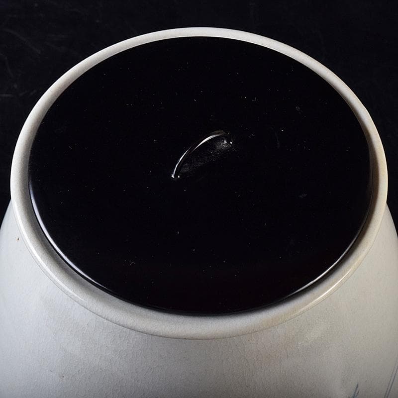 銀杏の木 　安東五作　樊川窯　青華　花文　水指　共箱　M　R8709B