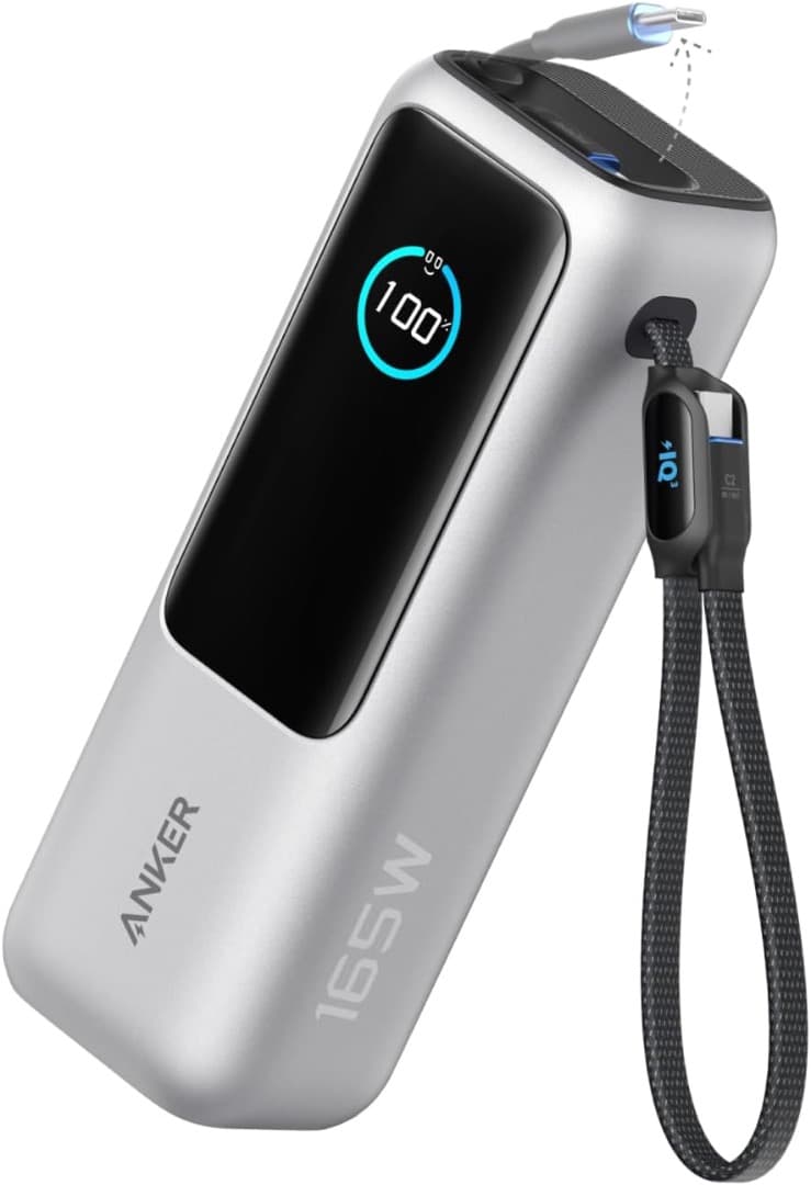 Anker Power Bank 25000mAh 巻取り式 ケーブル
