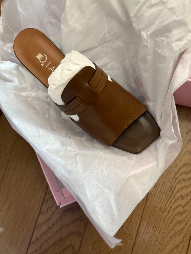 【2025 今期　新品未使用】DIANA ブラウン ミュール　Lサイズ　24.0