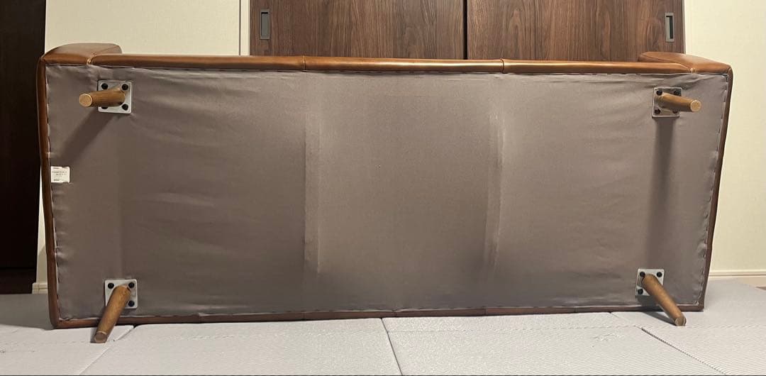 【送料込】unicoウニコ　MOLNモルン レザーソファ3シーター　3人掛け