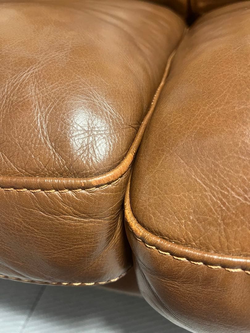 【送料込】unicoウニコ　MOLNモルン レザーソファ3シーター　3人掛け