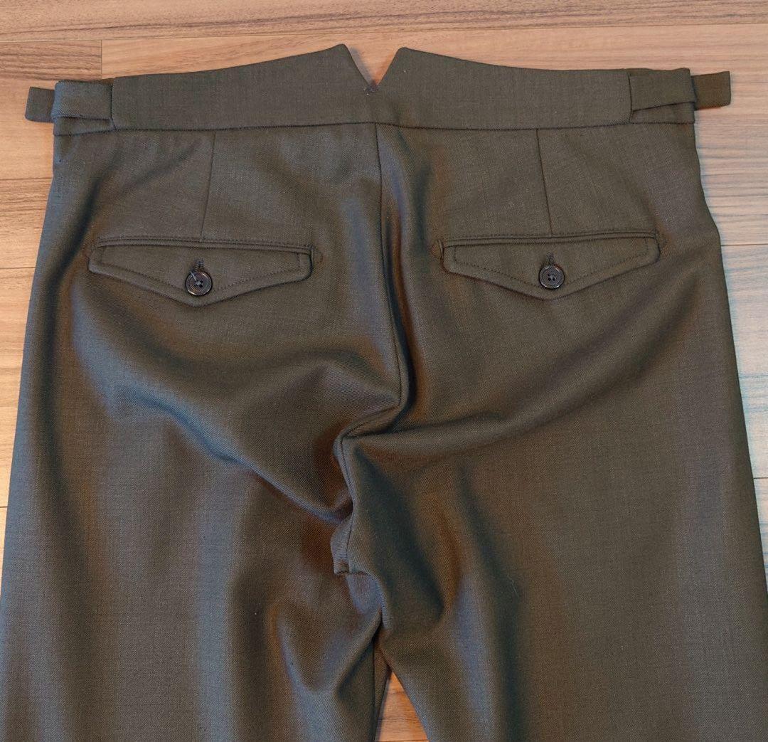 美品 ベルウィッチ 春夏 トロピカルウール グルカパンツ グリーン 42サイズ