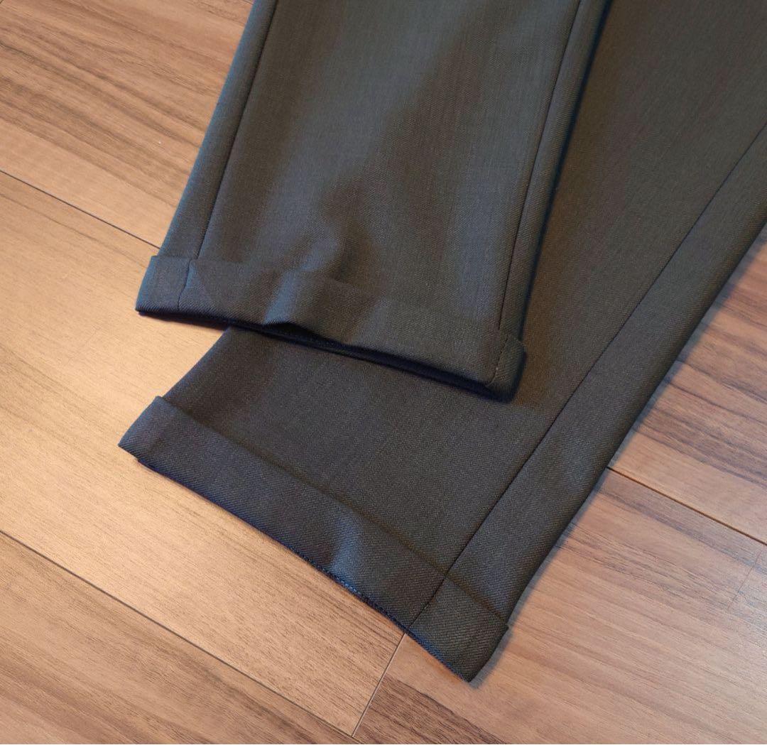 美品 ベルウィッチ 春夏 トロピカルウール グルカパンツ グリーン 42サイズ