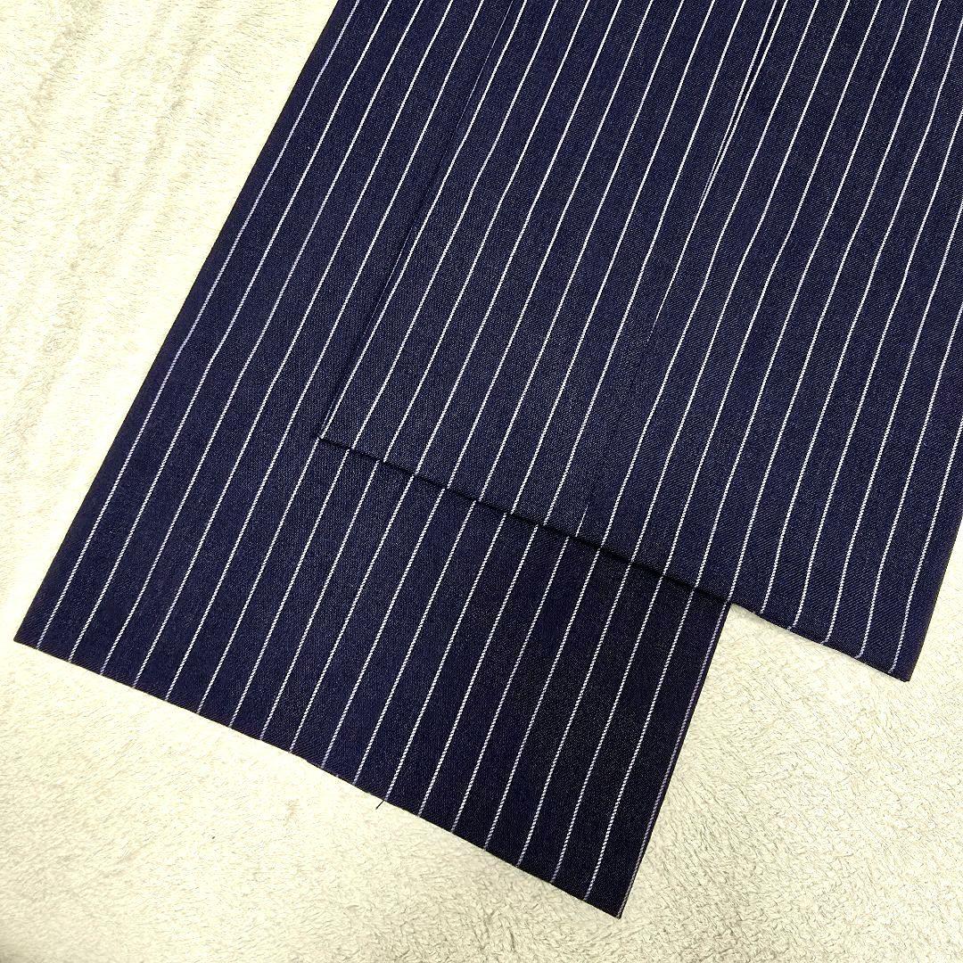 極美品 スーツセレクト 3ピース スーツセットアップ ストライプ ネイビー Y6