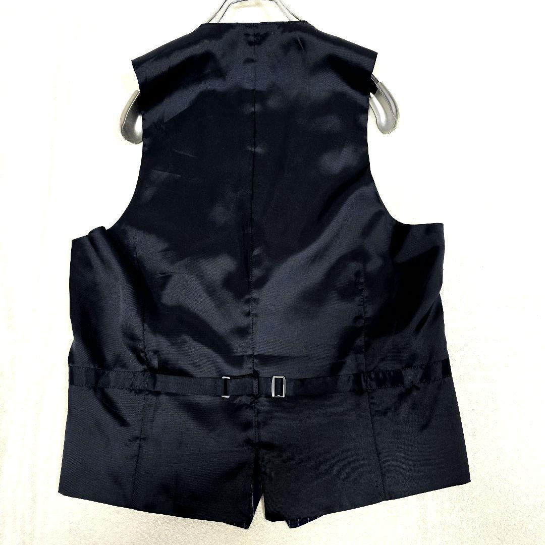 極美品 スーツセレクト 3ピース スーツセットアップ ストライプ ネイビー Y6