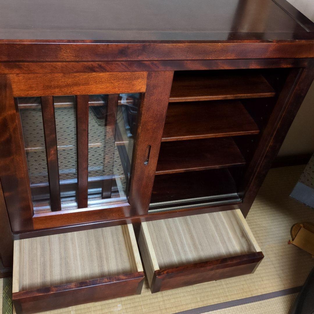 民芸調レトロ　収納棚無垢